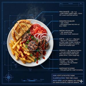 Ege Usulü Köfte Patates Blueprint Detayı