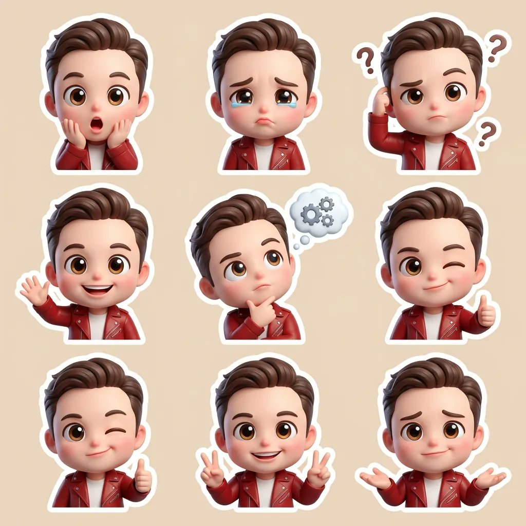 Sevimli Chibi Karakter Etiketleri